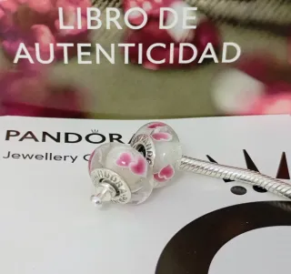 Par de Charms Cristal  Murano Corazones.