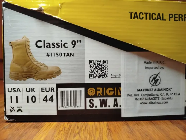 Botas Original S.W.A.T. Beige Talla 44
