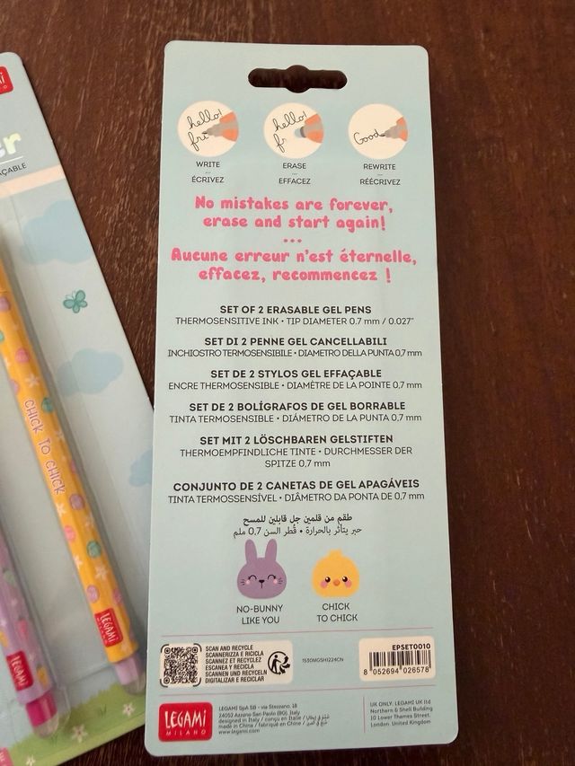 Set 3 Penne Cancellabili Legami Happy Easter