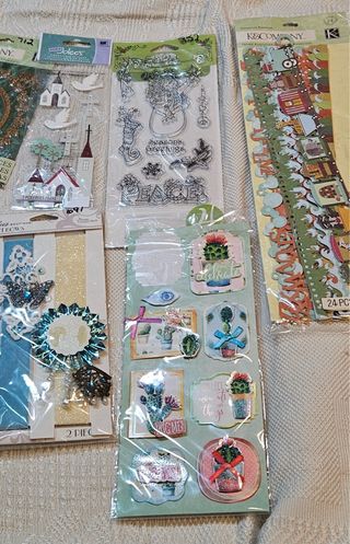 Lote pegatinas scrapbooking sin usar