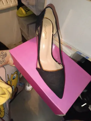 Zapatos de tacón negros talla 38