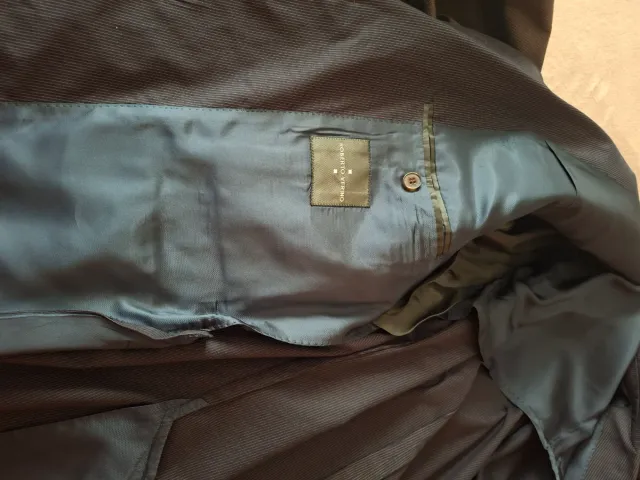 Traje de raya diplomática azul