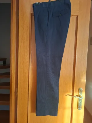 Traje de raya diplomática azul