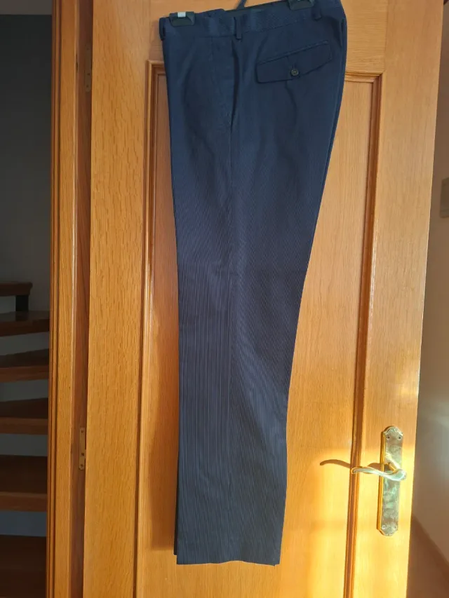 Traje de raya diplomática azul