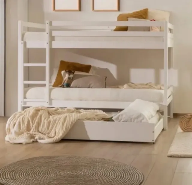 Cama litera blanca