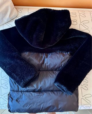 Bomboogie piumino con cappuccio in pelliccia