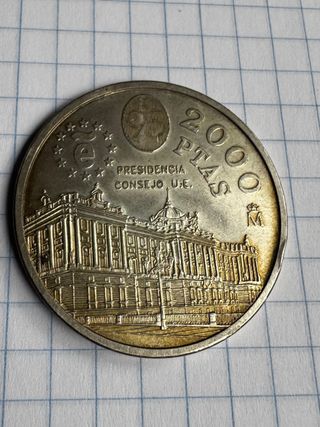 Moneda 2000 Pesetas Presidencia UE
