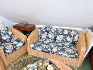 Conjunto Sofás y Sillones de Mimbre