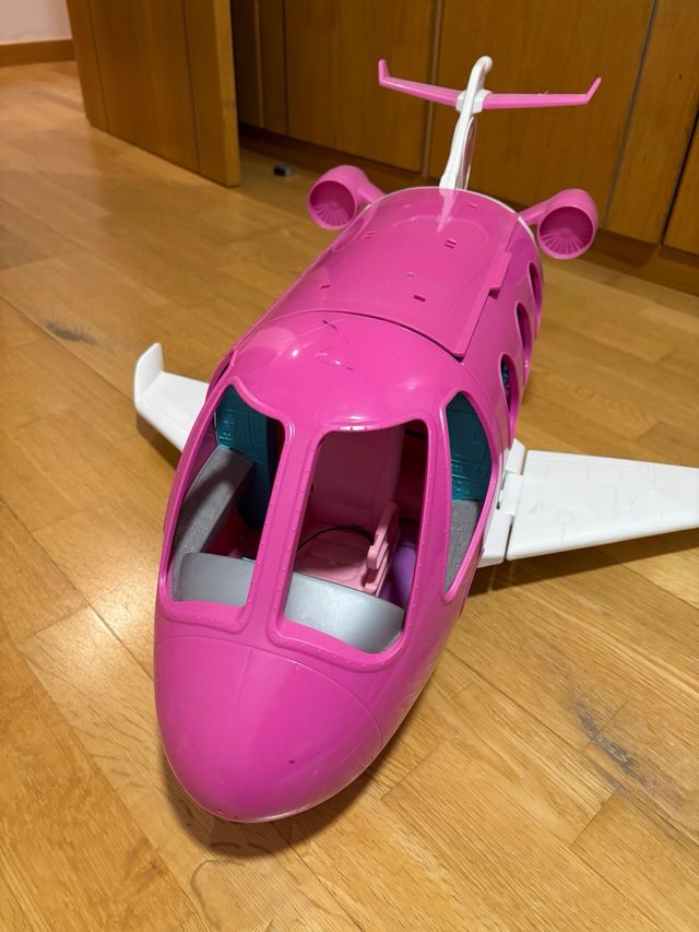 Avión Barbie Rosa y Blanco