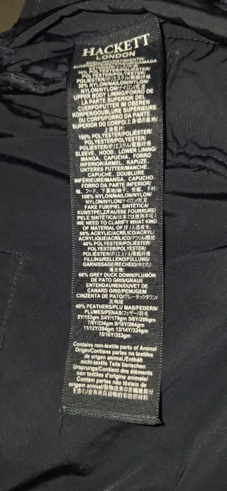 Abrigo Hackett plumífero niño 13-14 años