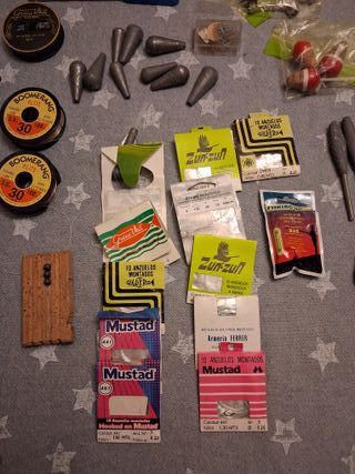 Lote de pesca: cañas, carretes y accesorios