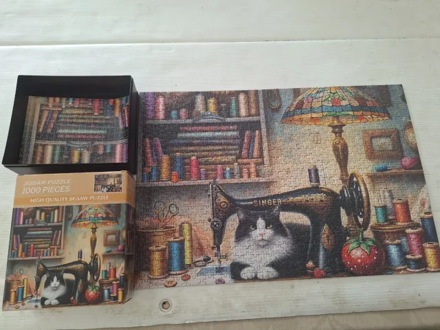 Puzzle 1000 Piezas Gato Costurero