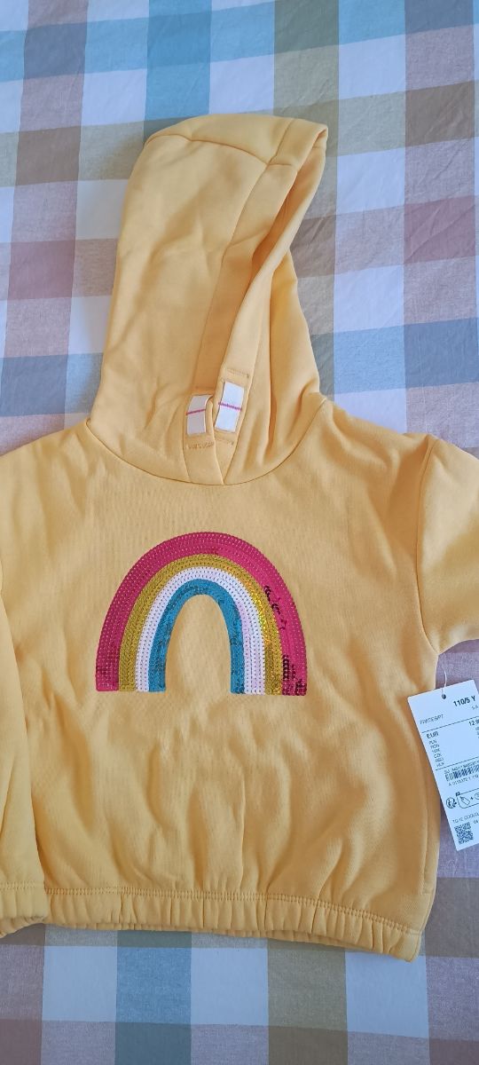 Confezione di 2 felpe per bambina 5 anni, arcobaleno