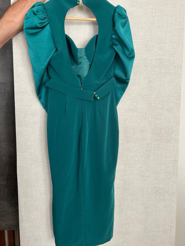 Vestido Silvia Navarro verde esmeralda