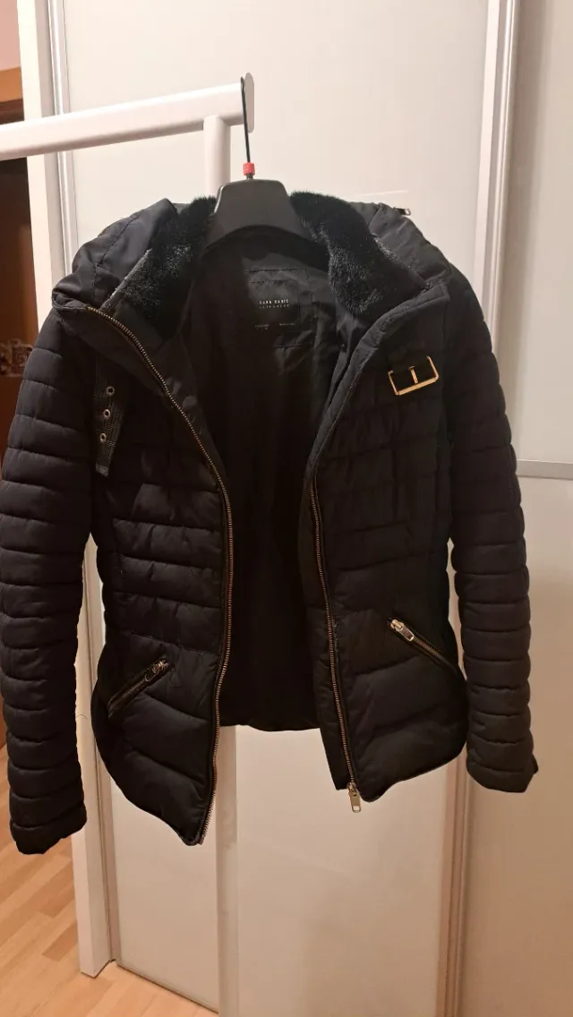 Abrigo Zara Negro Mujer