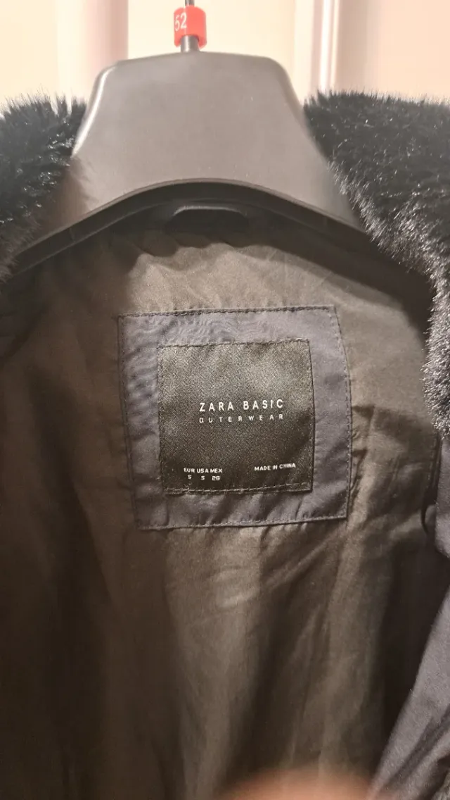 Abrigo Zara Negro Mujer