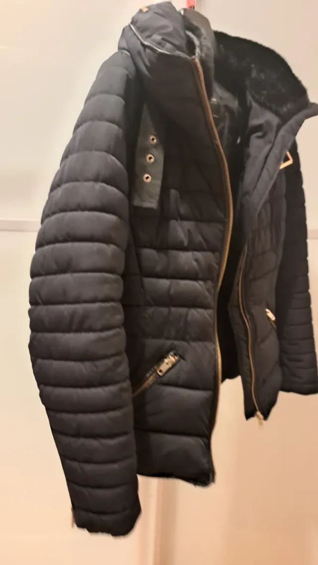 Abrigo Zara Negro Mujer