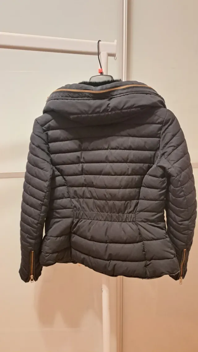 Abrigo Zara Negro Mujer