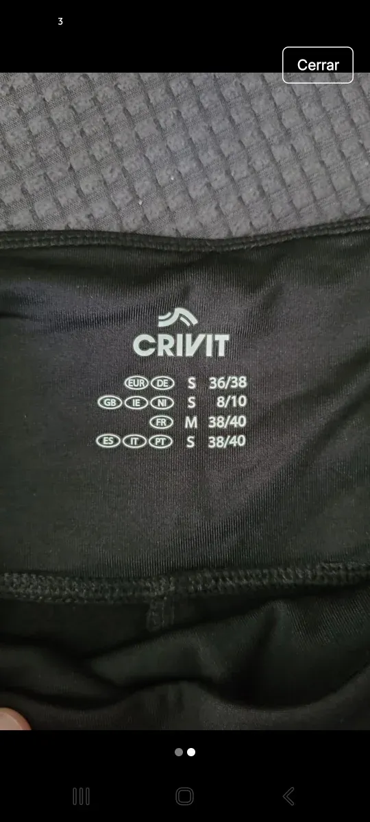Mallas deportivas CRIVIT mujer talla S