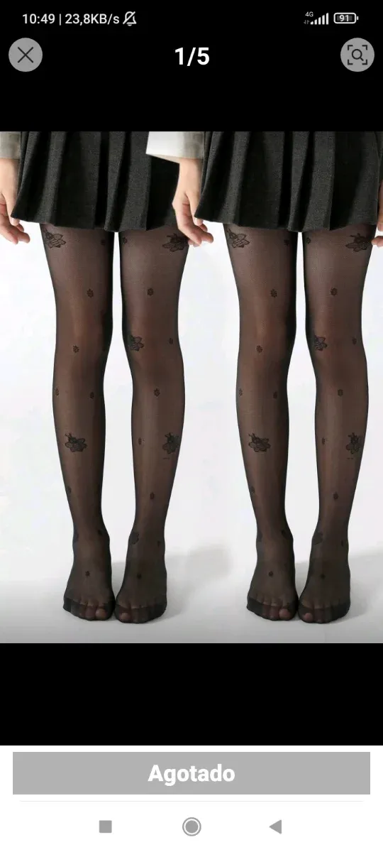 Medias niña con estampado abeja