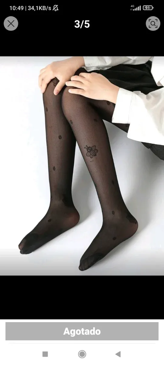 Medias niña con estampado abeja