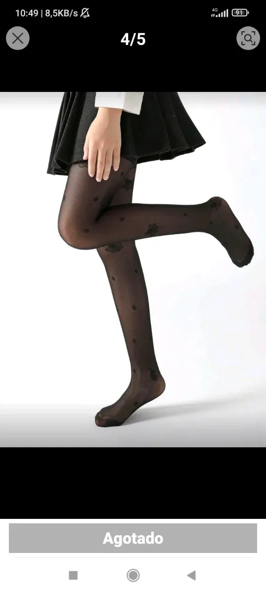 Medias niña con estampado abeja