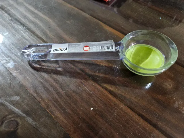 Cuchara Helado Gondol Transparente y Verde