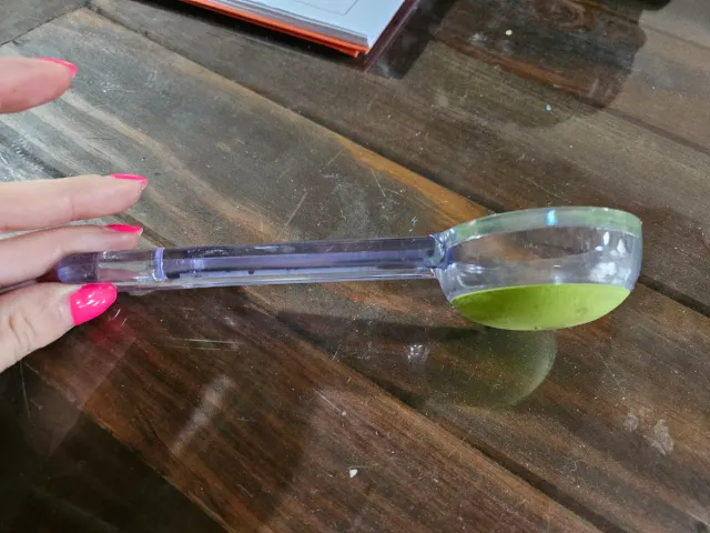 Cuchara Helado Gondol Transparente y Verde