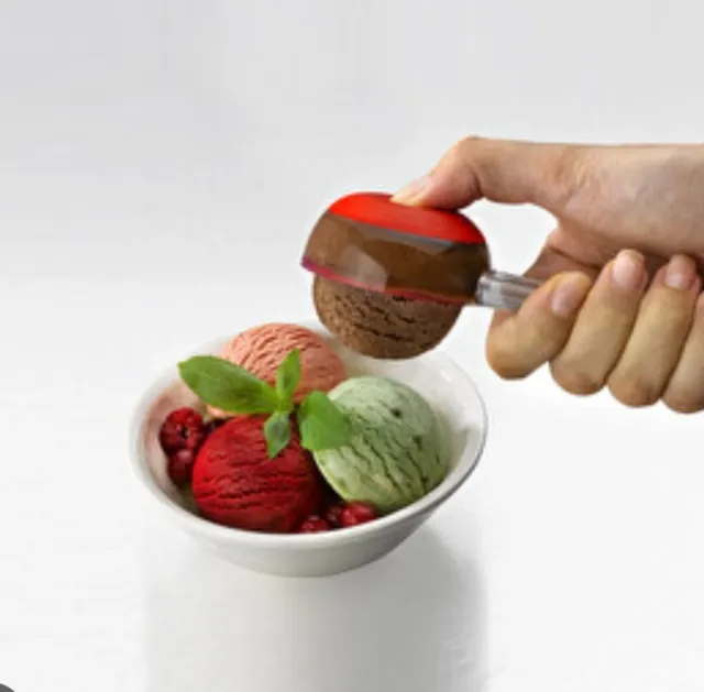 Cuchara Helado Gondol Transparente y Verde