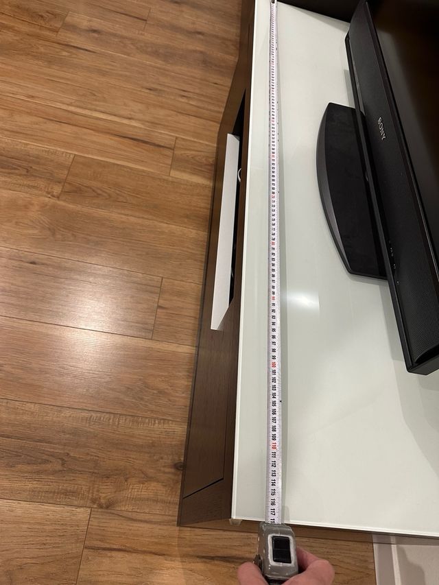 Mueble salón modular wengue y blanco