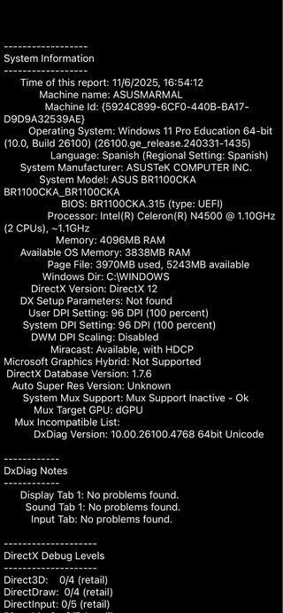 Ordenador portátil ASUS negro