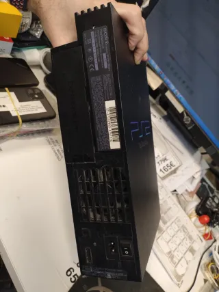 PS2 Fat Negra + 2 Mandos + Cables - Ocasion