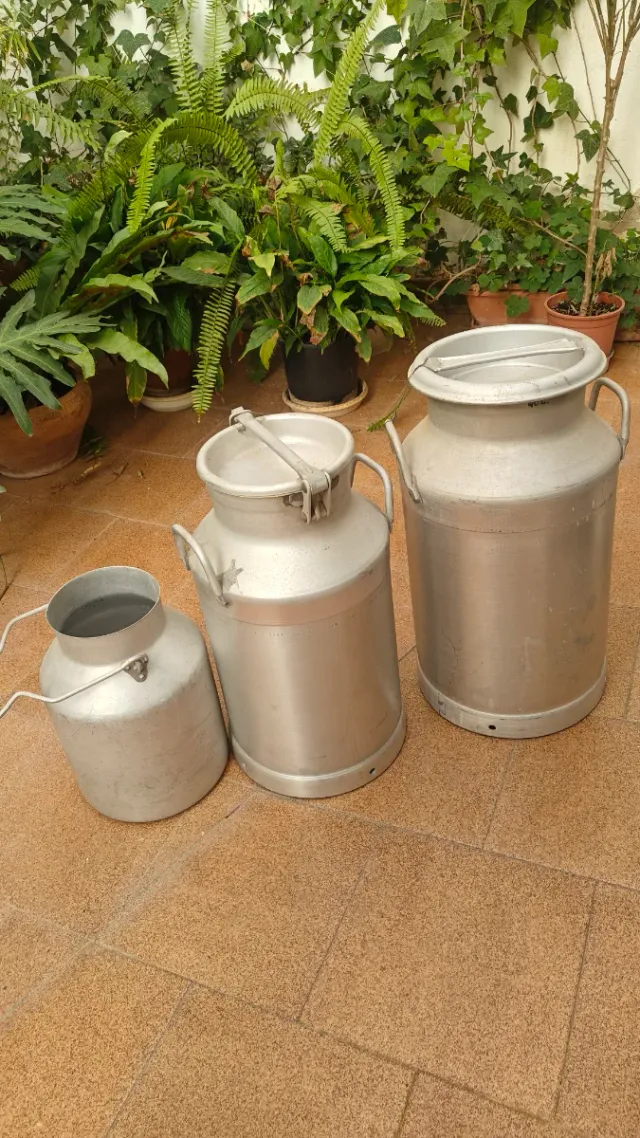 Lecheras de aluminio (3 unidades)