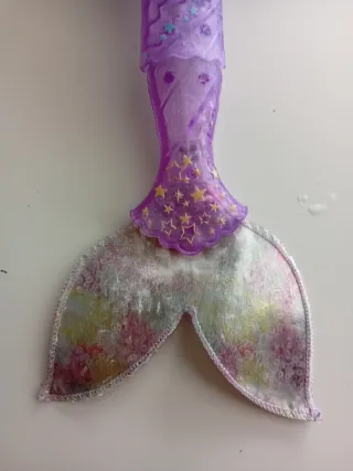 Barbie Sirena Morada y Rosa, con luz. Para bañarse