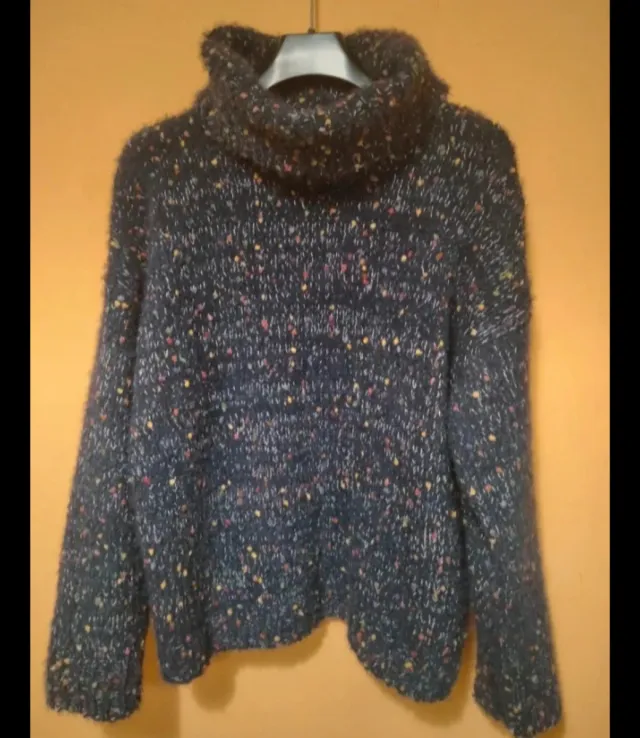 Jersey cuello alto multicolor