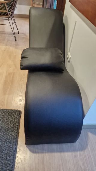 Sofá diván negro piel sintética