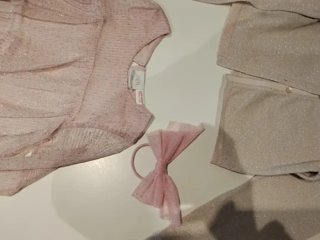 Vestido fiesta niña con chaqueta y lazo