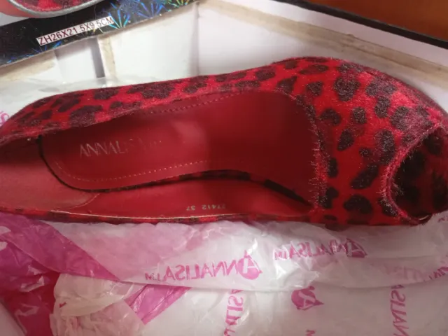 Zapatos de tacón leopardo rojo talla 37