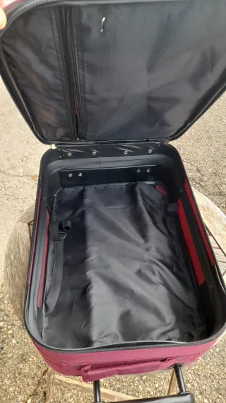Maleta de viaje rosa/roja