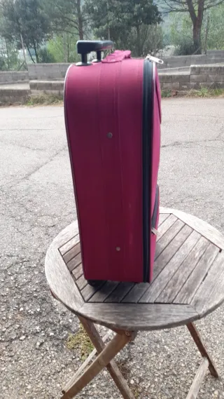 Maleta de viaje rosa/roja