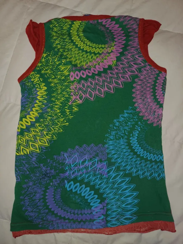 Top Desigual Multicolor Encaje Flores