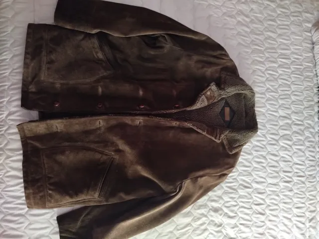 Abrigo ante pelo rizado interior 175 cm