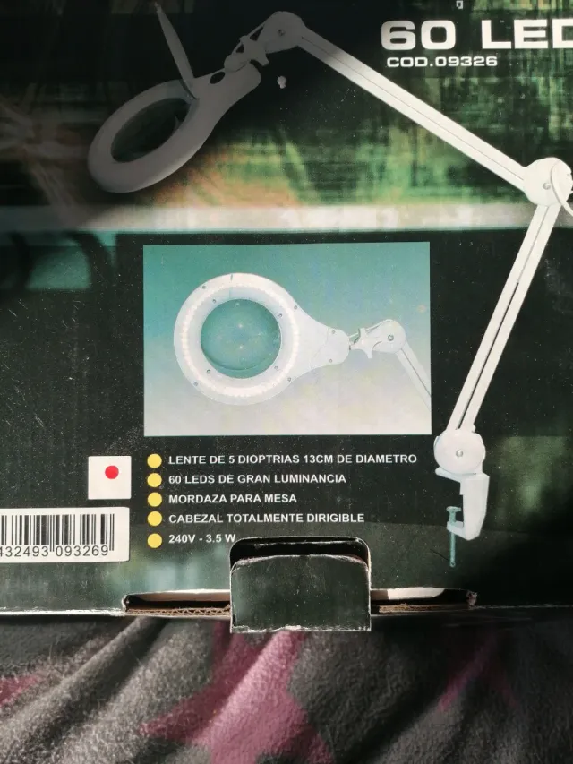 Lámpara lupa con LEDs 3/5 dioptrías