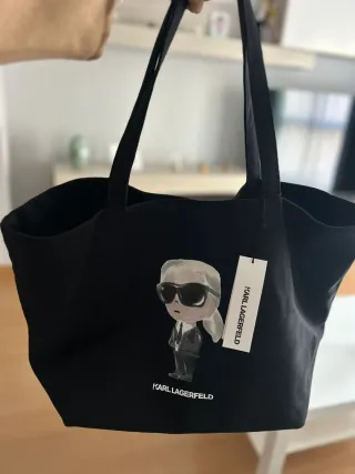 Bolso Karl Lagerfeld Negro con Dibujo