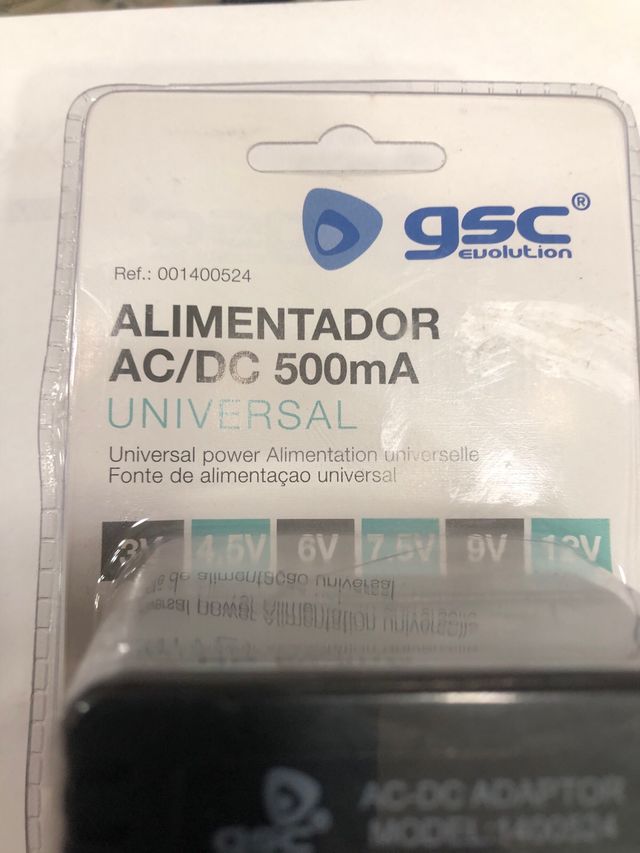 Adaptador GSC AC/DC 12V 500mA