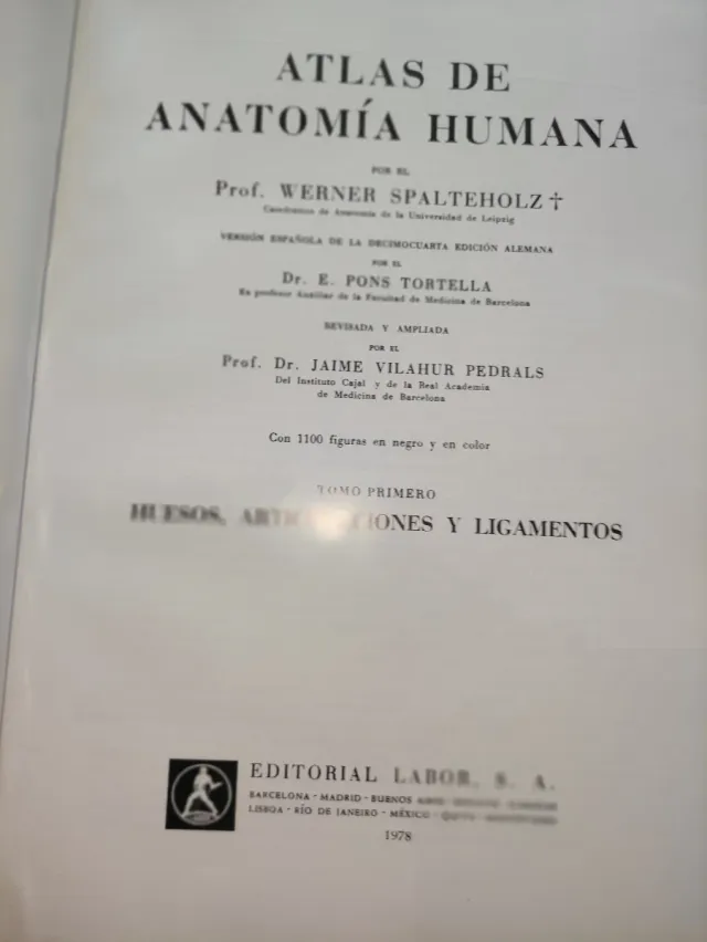 Atlas De Anatomia Humana (Huesos. Ligamentos Ar...