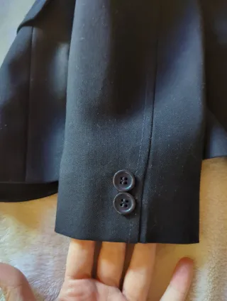 Lote Chaqueta americana niño negra y camisa blanca