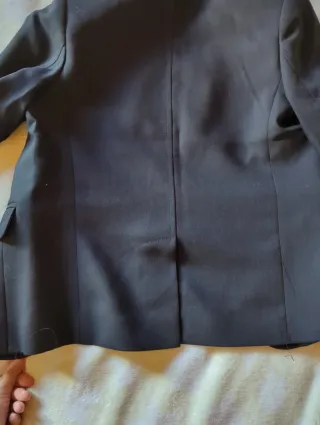 Lote Chaqueta americana niño negra y camisa blanca