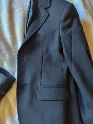 Lote Chaqueta americana niño negra y camisa blanca