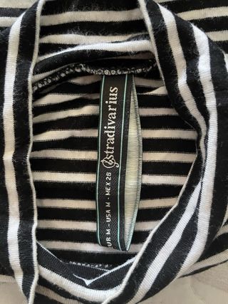 Jersey elástico rayas Stradivarius Talla M